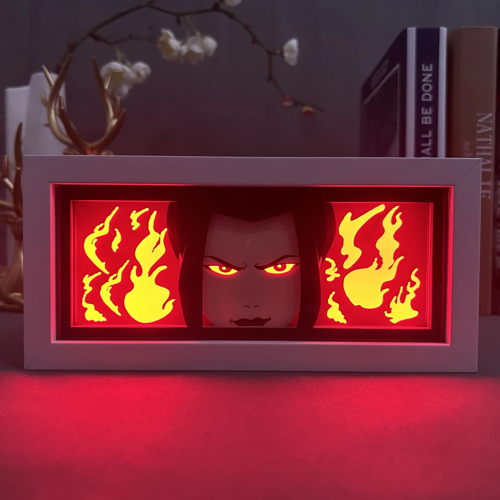 Manga Gadget Toy For Game Room Decor Paper Cut Shadow Box Gift Led Night Light Box