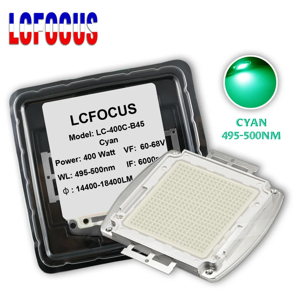 

High Power LED Chip 400W Cyan 495-500nm COB SMD Diode 495nm 500nm For 400 W Watt Lamp Bulbs Downlight Spotlight Floodlight