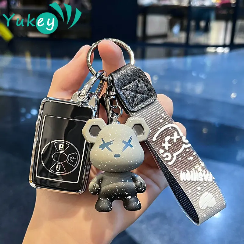 

TPU Car Key Cover Case for Toyota Avalon Camry Corolla Yaris Smart Remote Key Holder Protector Keychain Auto Accessories