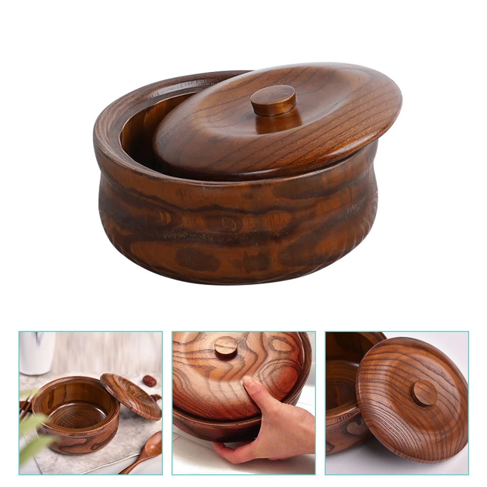 

Bowl Wooden Bowls Soup Serving Container Fruit Salad Japanese Yoruba Santeria Soperas De Noodle Dessertstorage Mixing Dinner