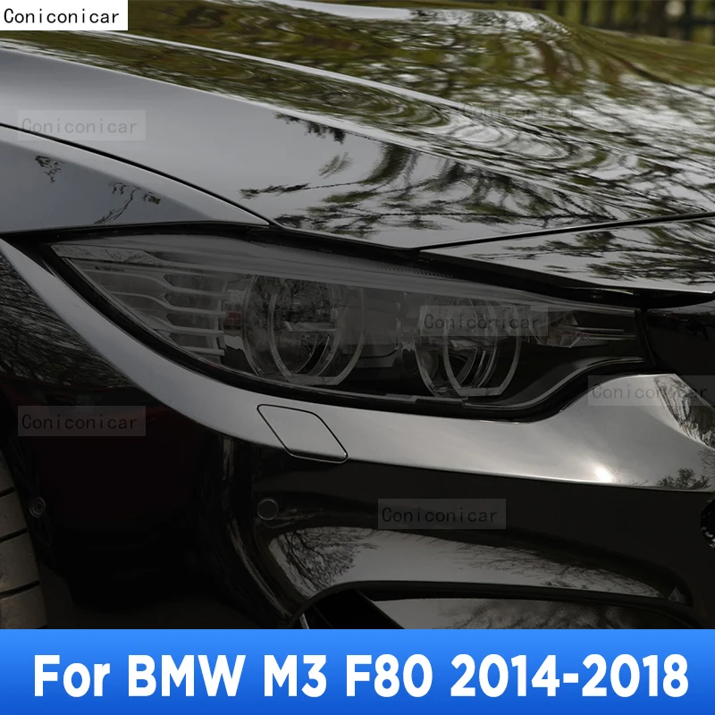 

For BMW M3 F80 2014-2018 Car Exterior Headlight Anti-scratch Front Lamp Tint TPU Protective Film Repair Accessories Sticker