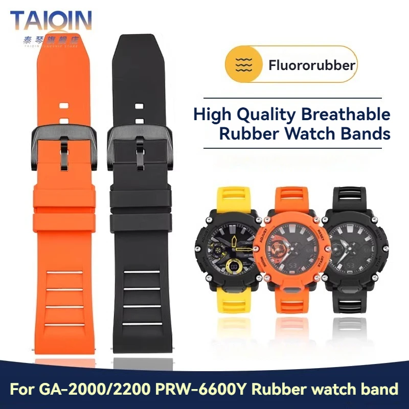 Для Casio GA2000 GA2200 GA 2000 ремешок для часов PRG-600 PRG-650 PRW-6600Y браслет из фторкаучука