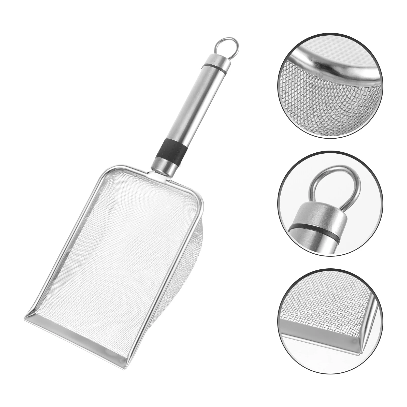 

Matting Stainless Litter Box Litter Scoop Sifter Sand Mesh Poo Metal Cat Terrarium Accessories Cleaner