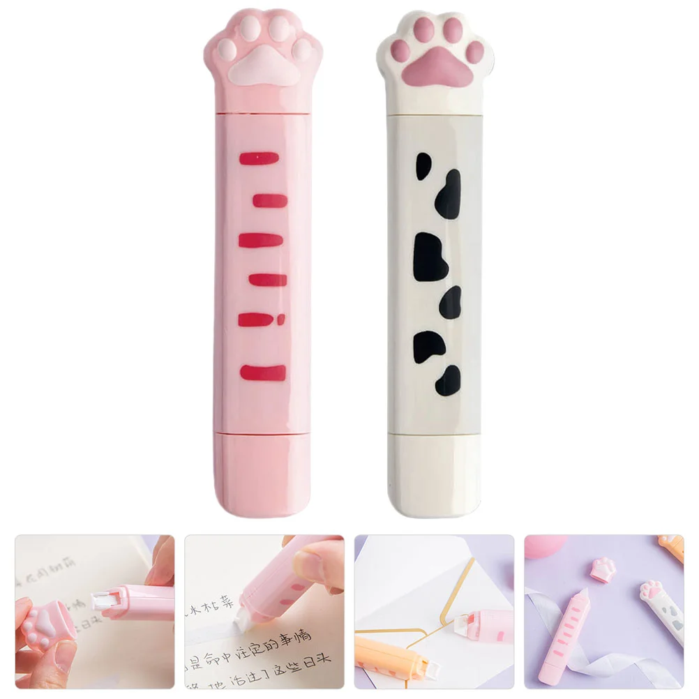 

Correction Tape Tapes Studentsout White Adorable Portable Stationery Children End Double Paw Study Cat Writing Corrector
