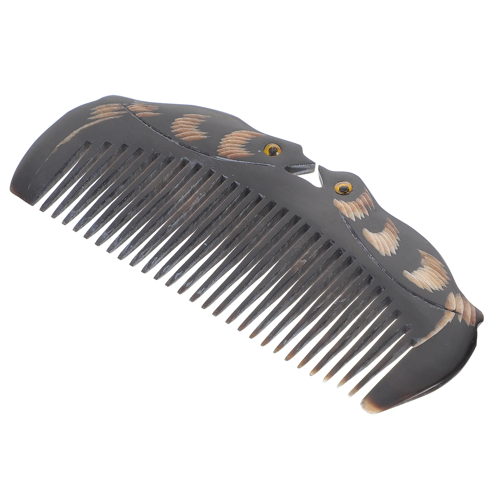 

Comb Hair Wooden Horn Brush Tooth Head Static Anti Big Ox Loss Hairdressing Scalp Detangling Wide Combs Buffalo