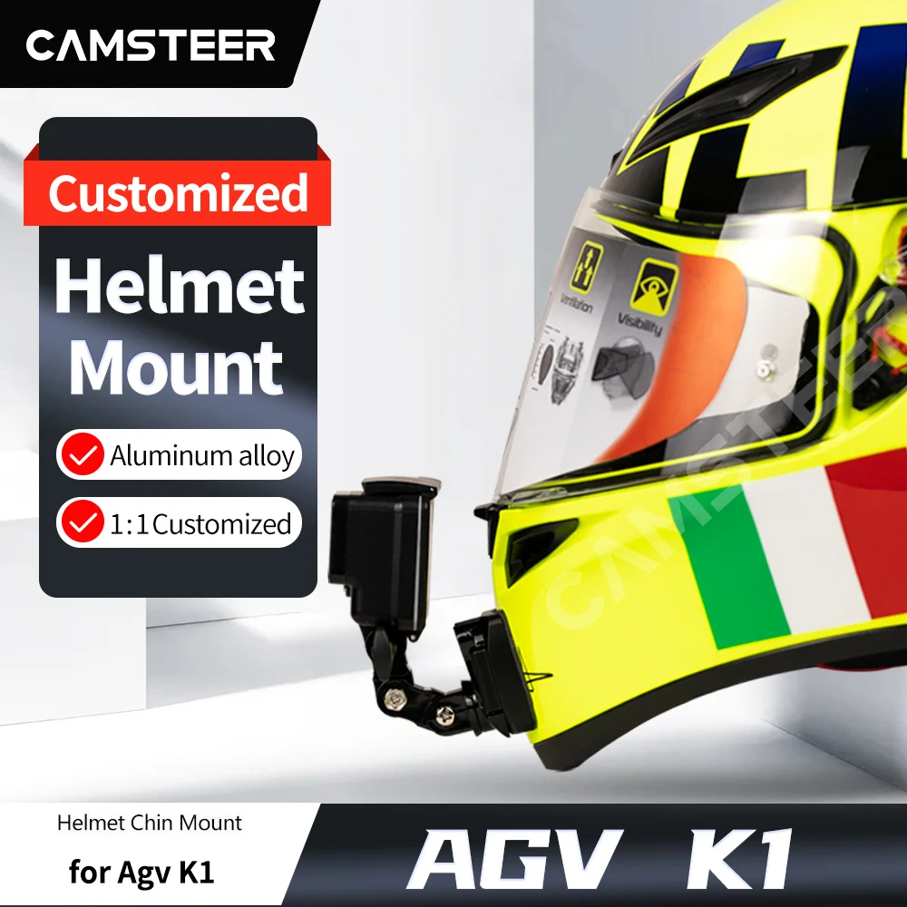 

For Agv K1 Motorcycle Helmet Chin Mount For GoPro Max Hero 11 10 9 8 7 Insta360 One X3 X2 RS Akaso Sports Camera Accessories