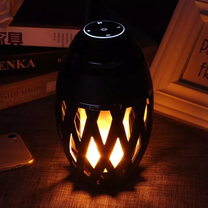 

Bluetooth Speaker Portable LED Flame Light Speaker Wireless Loudspeaker Outdoor Player with LED Flame Torch Light Flicker Light