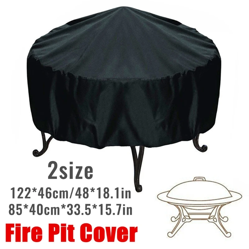 Waterproof Firepit Covers For Outdoor Waterproof Patio Fire Table Cover Tear Resistant Anti-uv Fire Bowl Covers