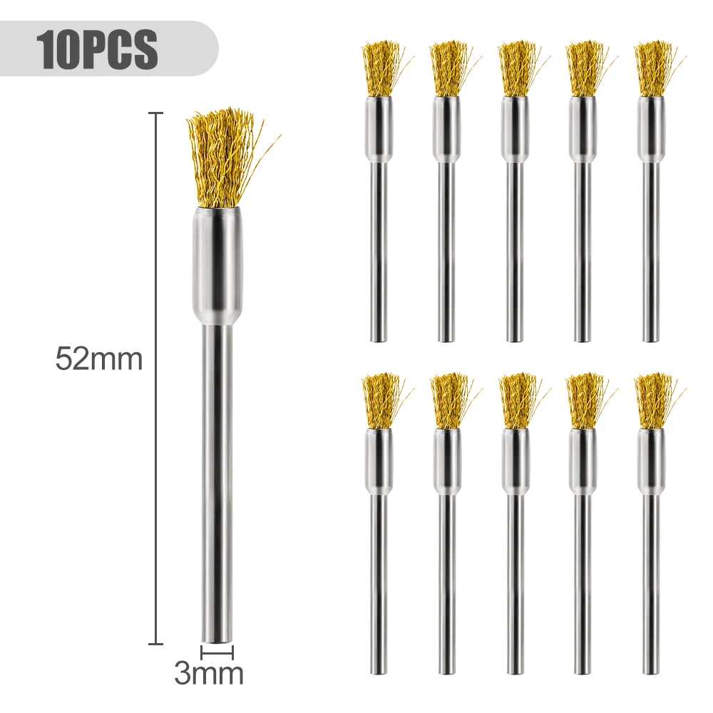 

xcan Проволочные щетки для Dremel, латунь, 3,0 мм, 10/20 шт