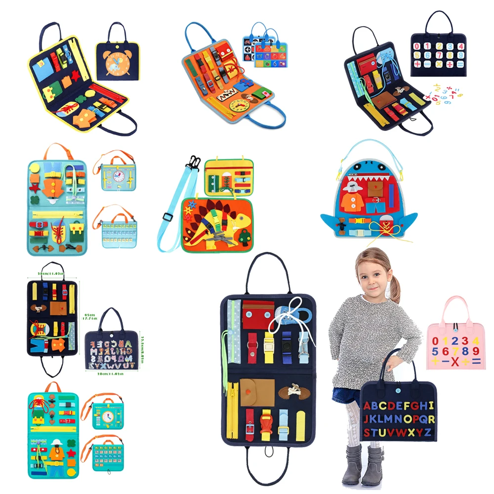 

Детские игрушки-пряжки Монтессори для занятой доски, инструмент на завязках, развивающая сенсорная доска для детей