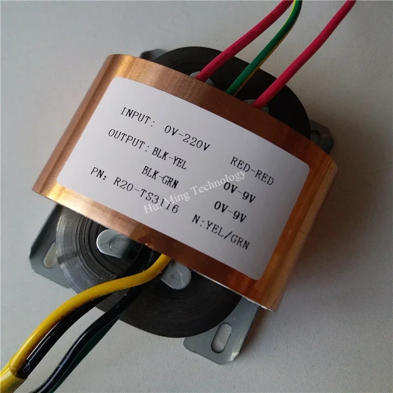 

Трансформатор R Core 20 Вт R20, трансформаторы, преобразователь напряжения 220 В в 2X9 В, 1,6 А, медный экран для предварительного усилителя ЦАП, декодера HIFI