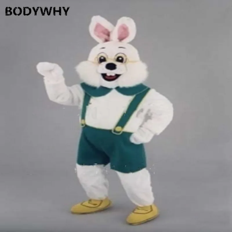 2020 талисман с Белым Кроликом высококачественный костюм-талисман ручной работы