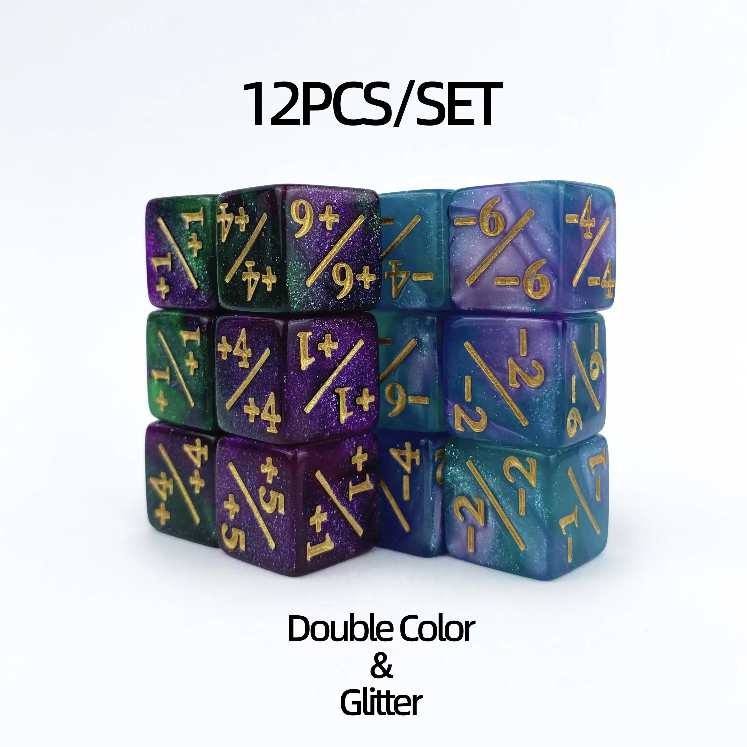 12 шт. счетчик игральных костей MTG счетчики сбора жизненные жетоны отрицательный