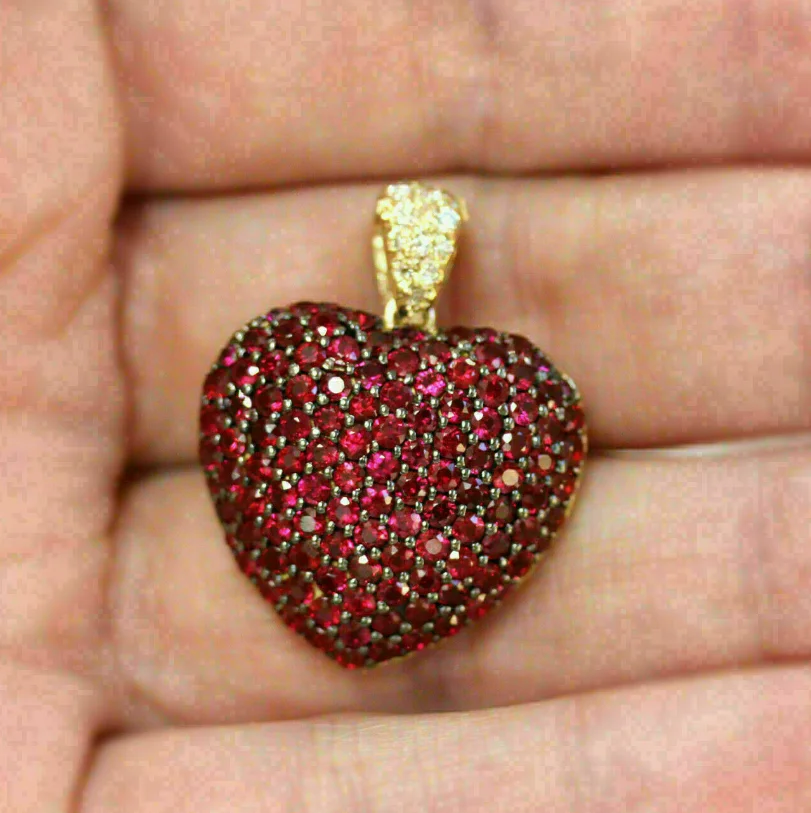 

ANGLANG Luxury Heart Pendant Necklace Bridal Wedding Shiny CZ Stone Romantic Gift Elegant Fashion Necklace Jewelry for Women