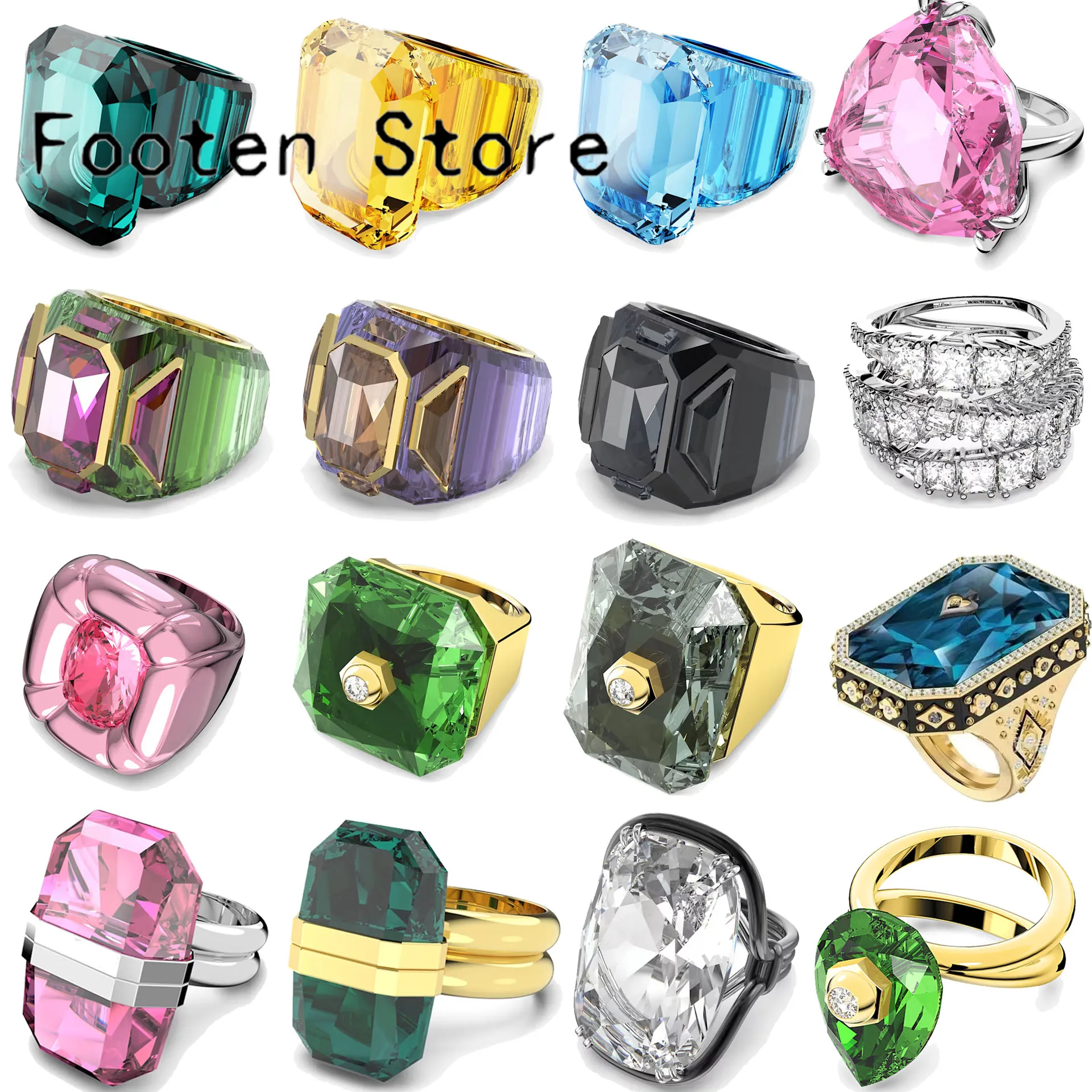 

Original Swa Lucent Rings for Women Trendy Jewelry Austria Crystal stainless steel Luxury Wedding Rings Romantic Gifts