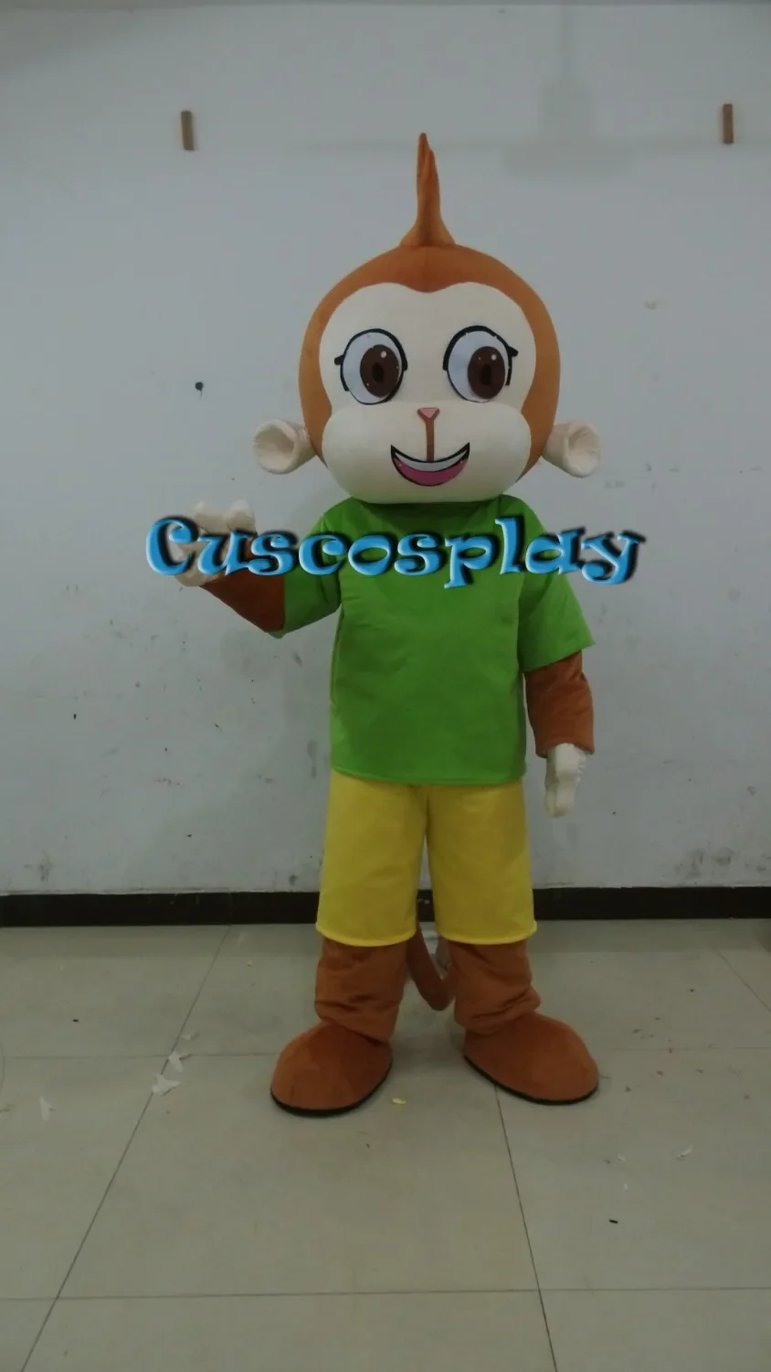 Горячая Распродажа маленький зеленый с обезьяной из мультфильма костюм