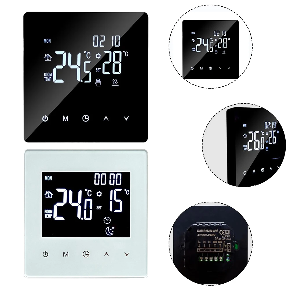 

Touch Screen Floor Heating Temperature Controller Smart Thermostat For Electric Heat Water Gas Boiler WiFi TemperatureController