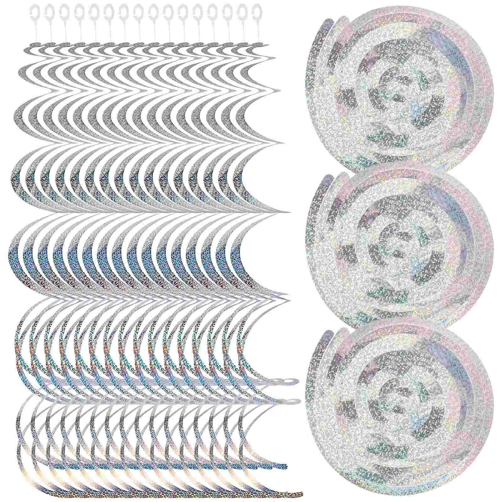 

30 Pcs Set Birthday Party Decorations Silver Garland Christmas Spiral Pvc Hanging Swirl Colorful Pendants Holiday Baby