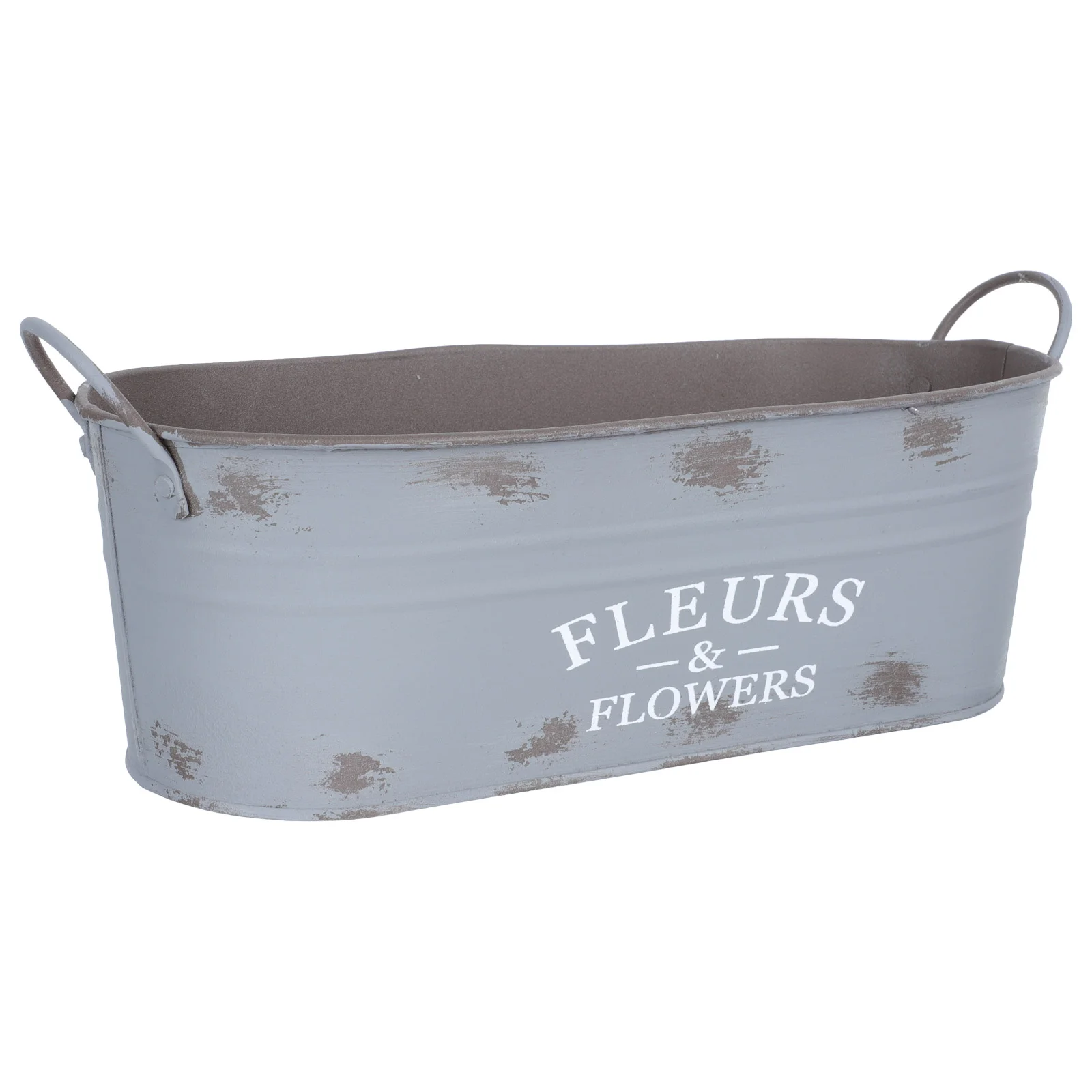 

Flower Planter Bucket Metal Pot Vase Galvanized Farmhouse Rustic Iron Tub Tin Box French Pots Holder Vases Oval Garden Container