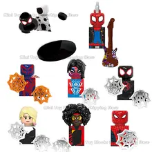 디즈니 애니메이션 히어로 스파이더맨 브릭 인형, 미니 액션 피규어, 빌딩 블록 장난감, 어린이 선물, G0124, KT1069, KT1070