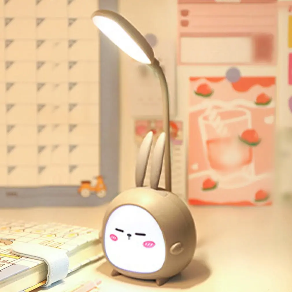 Cute Animal LED Desk Lamp Foldable Dimmable USB Powered Table Light Three-Color Temperature Adjustable Learning Portable |