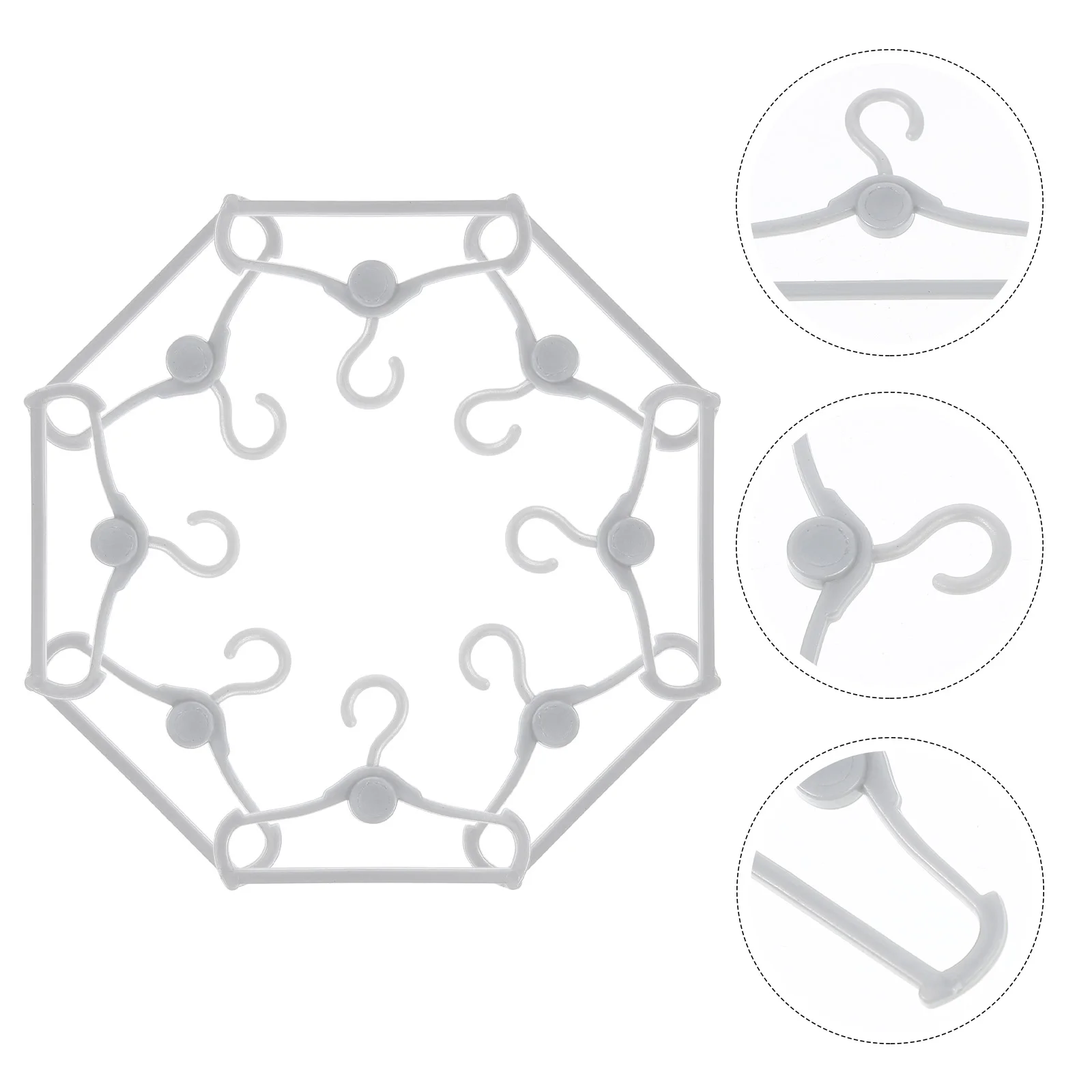 

100 Pcs Mini Hanger House Decor Miniature Cloth Birthday Decoration Girl Dolls Clothing Plastic Small Clothes Hangers