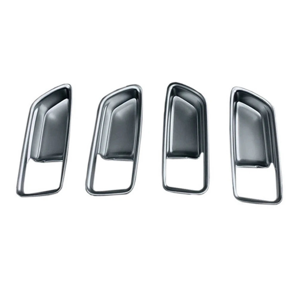 

4Pcs Matte Silver Interior Mouldings Door Handle Bowl Panel Decoration Cover Trim for Toyota Corolla Cross 2021 2022 RHD