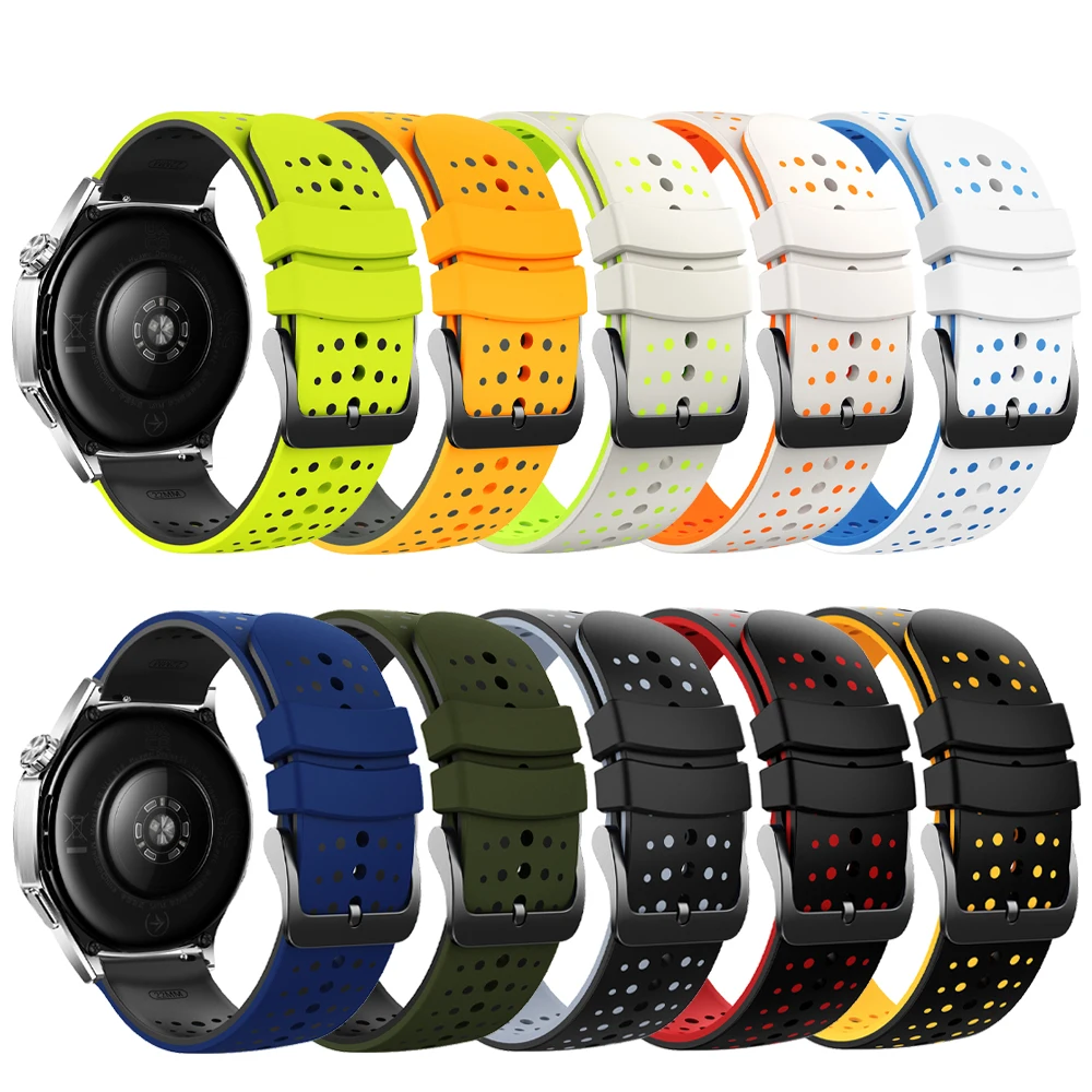 Фото 22-мм двухцветный силиконовый ремешок для часов Mibro Watch GT/GS Active2/GS Pro2, спортивный ремешок для часов Mibro Watch Lite3/Lite 3 Pro/A3 A2 A1/C4 C3 X1 №4