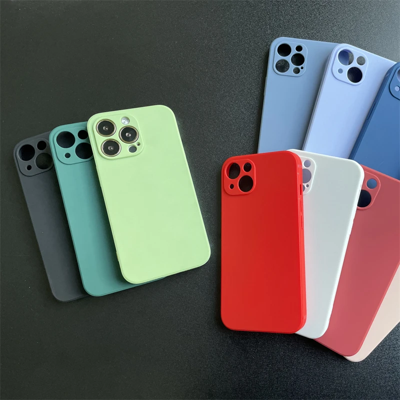 

For iPhone 6 6s X Xr Xs Max 7 8 Plus Case Luxury Original Liquid Silicone Soft Cover For iPhone 12 11 13 Pro Max 13 Mini Cases