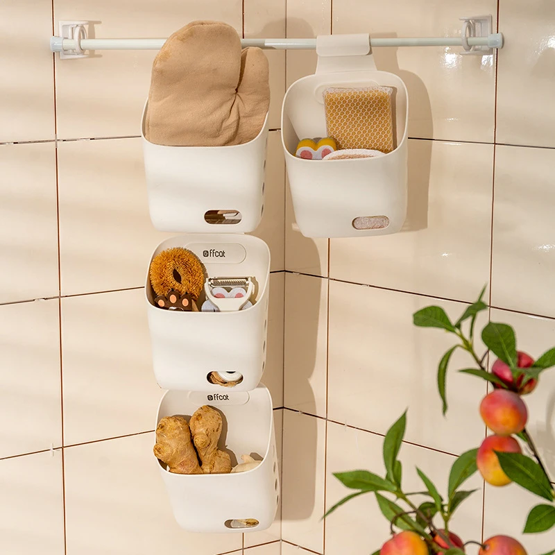 

Пластиковые корзины для хранения чеснока и специй, металлическая Регулируемая вешалка для полотенец в ванную комнату с крючками