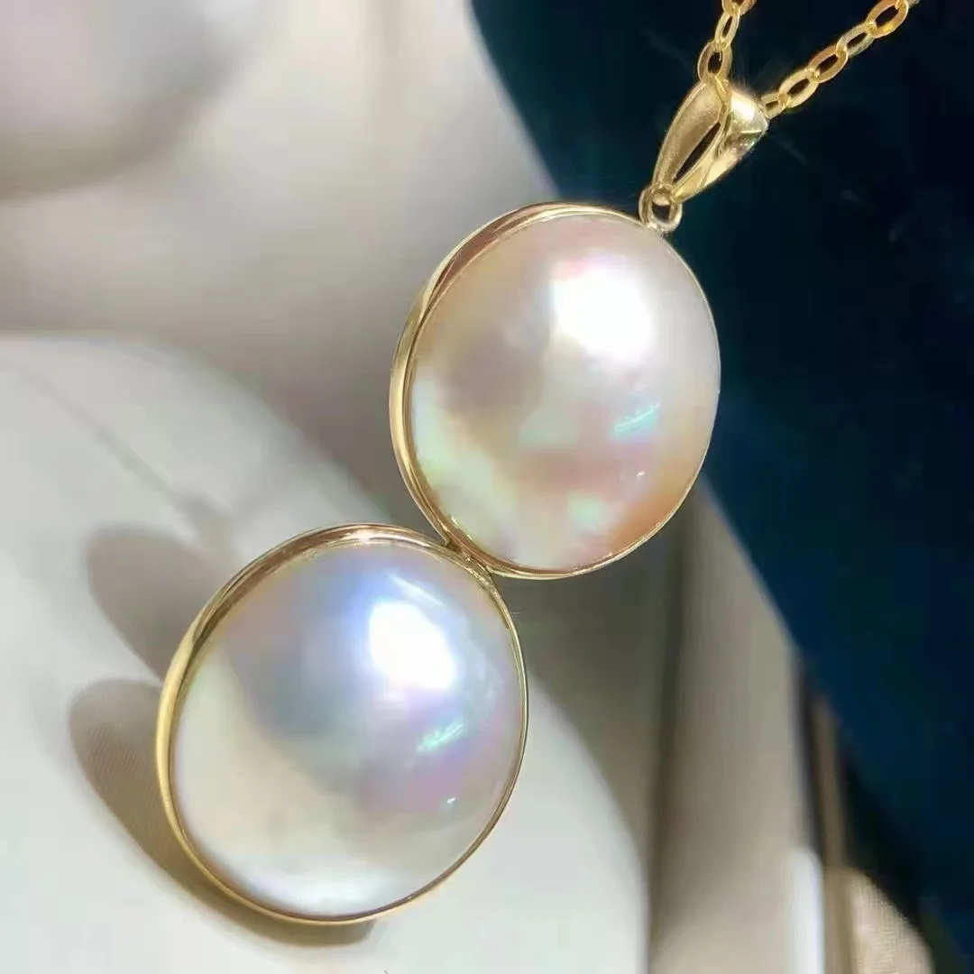 

Морской жемчуг Mabe Pearl, большой размер из 18-каратного золота