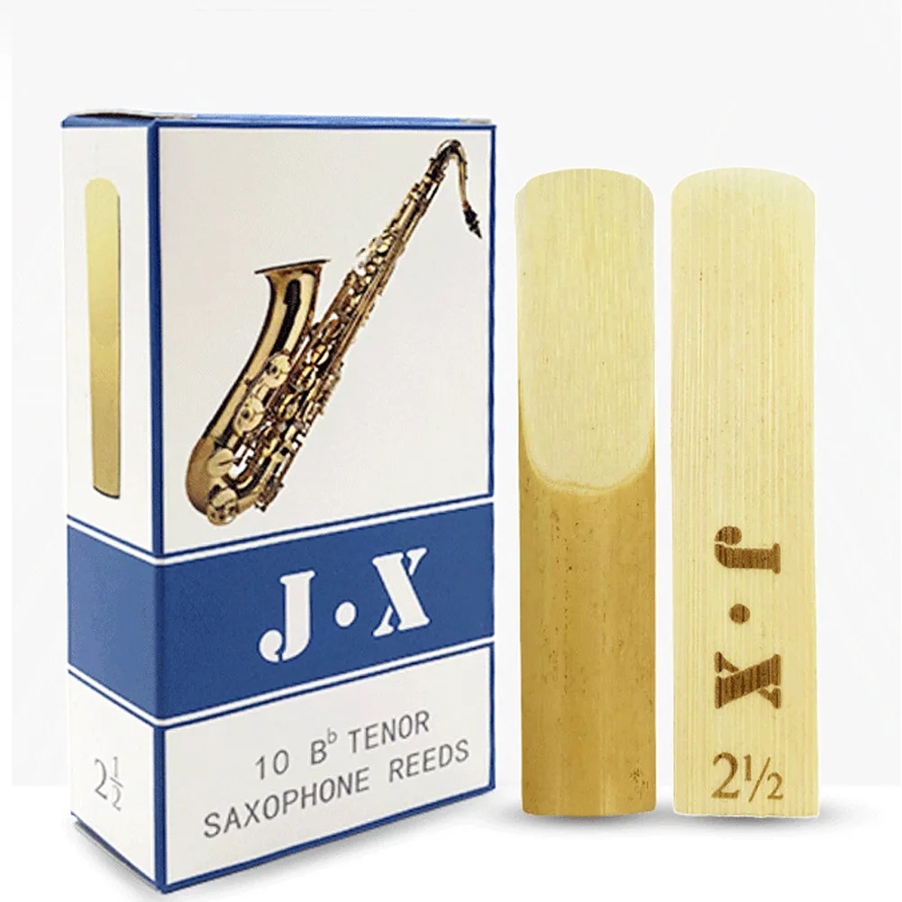 

10 Pcs Saxophone Reeds Strength 2.5 For Alto Soprano Tenor Sax Clarinet Reed Woodwind Instrument Parts Accessories High Quality