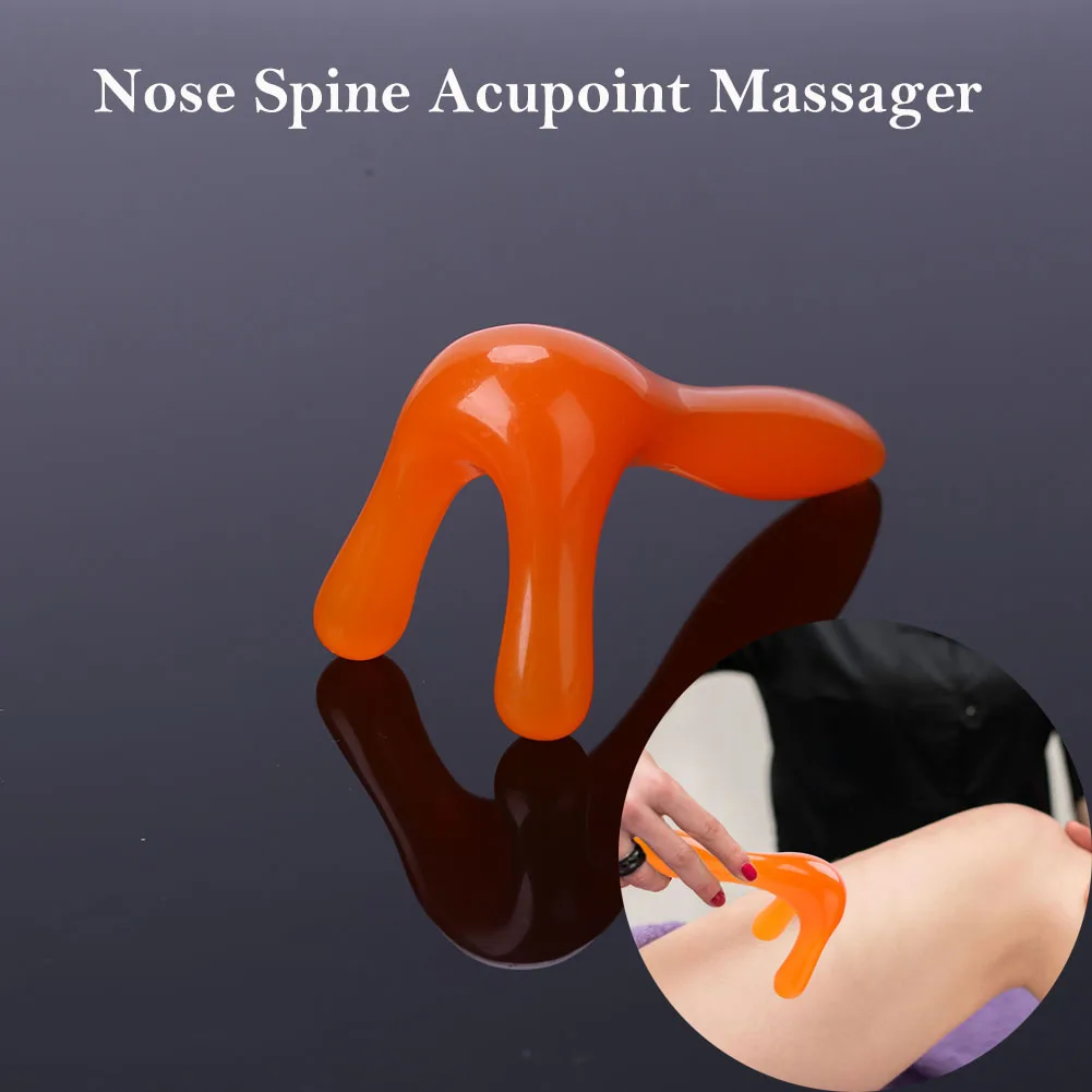 

Beeswax Resin Nose Spine Acupoint Massager Gua Sha Board Rod Massage Tool Resin Body Nose Spine Acupoint Massager Gua Sha Board