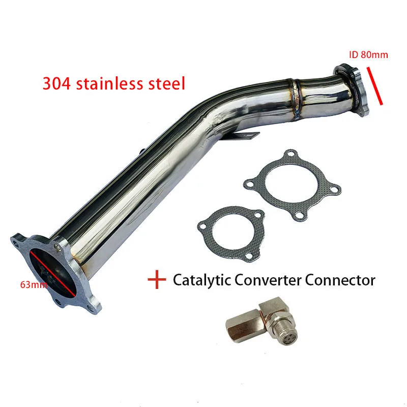 Турбина из нержавеющей стали 304 без кошачьего выхлопа для Audi A4 2.0 TFSI 2009-2012 A5 Q5 B8