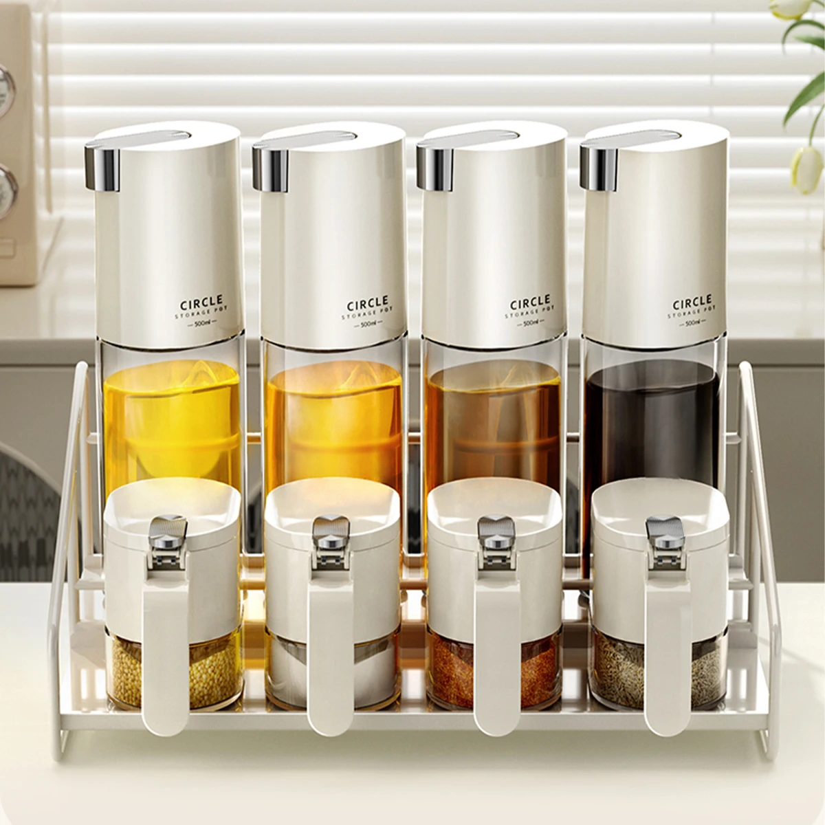 Стойка для хранения WMMO кухонный стальной стеллаж специй и бутылок с маслом