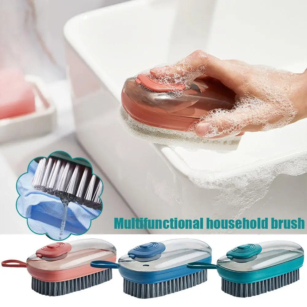 

Automatic Liquid-filled Washing Brush Clothes and Hats Brush Multi-functional Brush Washing Cleaning Household Brush Soft B P0G4