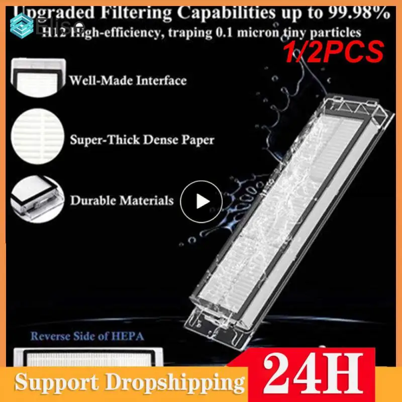 

Фильтр для робота-пылесоса MI Roborock S5 Max S50 S6 T7, аксессуары для очистки, 1/2 шт., 2 упаковки