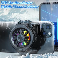 f10 portable semiconductor magnetic mobile phone cooler for iphone ios android w rgb light cooling fan radiator gamer heat sink