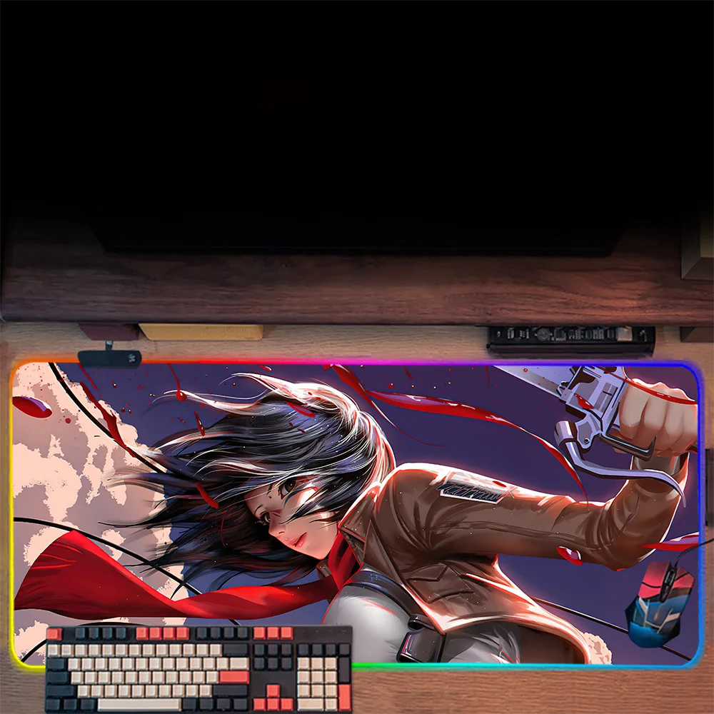 Коврик для мыши и клавиатуры с рисунком аниме Shingekis no Kyojins Hange Zoe RGB