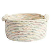 woven sundries storage basket white multipurpose organizer bins with handles fabric storage baskets for shelves