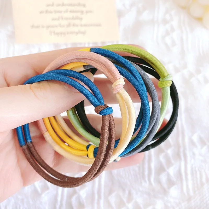 

20PC Korean Candy Color Bow Bright Elasticity Hair Ties Scrunchies for Women Girls Ponytail Holder Hair Rings Rope Accessories