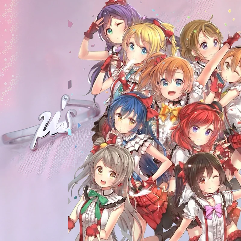 

Anime LoveLive! Nico Yazawa Otori Minami μ's Cosplay Ring 925 Sterling Silver Adjustable Jewelry Props For Women Girls Gifts