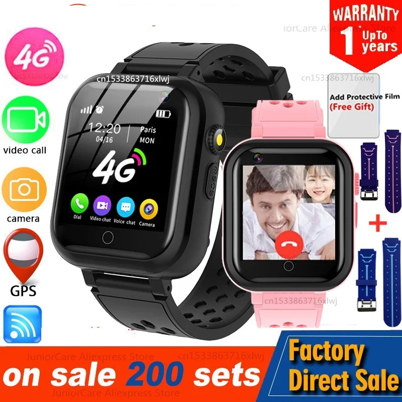 

Смарт-часы Детские 4G, IP67, GPS, Wi-Fi