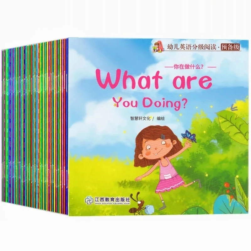 60 Set English Books Set Words Learning Picture Book for Children Enlightenment of Early Childhood Kids Preschool Pocket Book