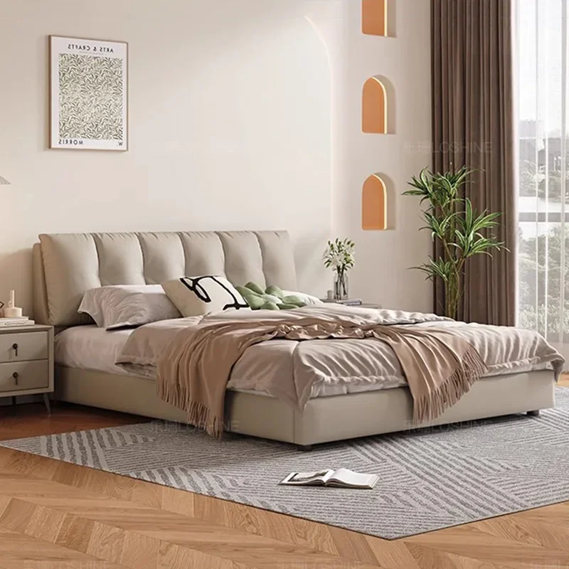 Минималистичная эстетичная двуспальная кровать современная роскошная