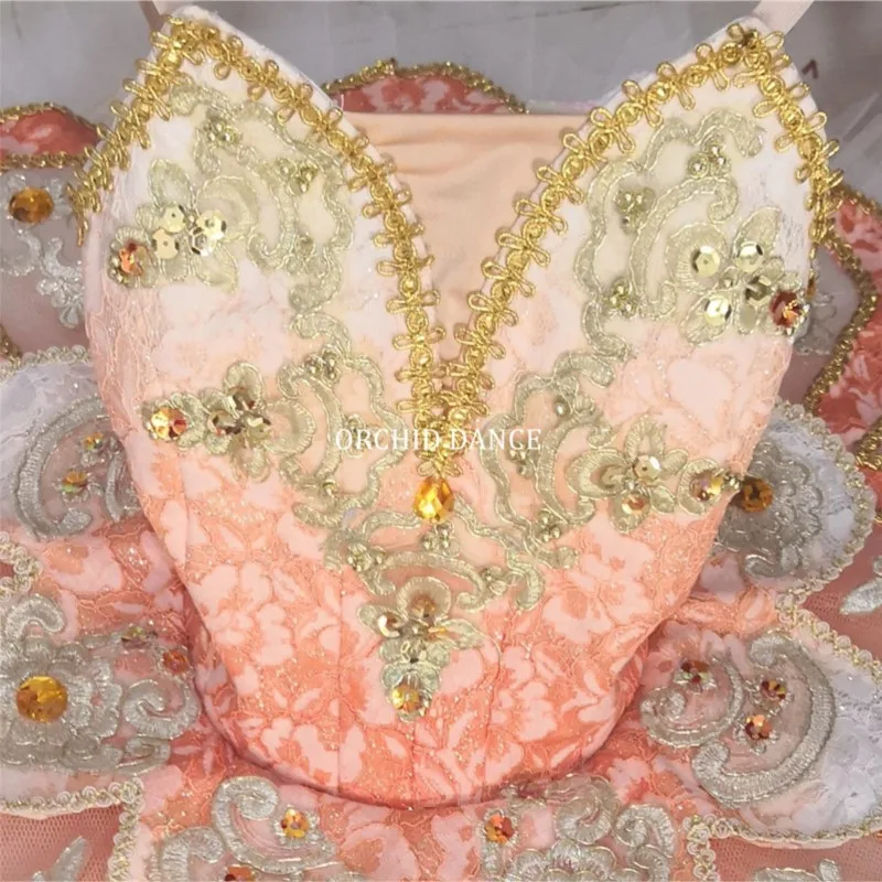 

Профессиональная высококачественная детская балетная пачка омбре с волнообразной кромкой