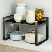 Multi-Layer Scalable Kitchen Spice Rack Useful Things For Home Utensils Accessories Supplies Cabinet Storage Countertop Shelf