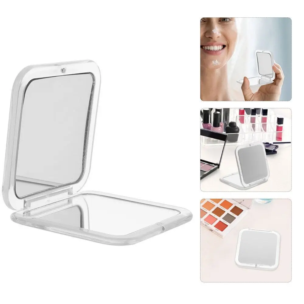 

High Quality Mini Folding Make-up Mirror with a Flip-top Cover Square Make-up Mirror Portable