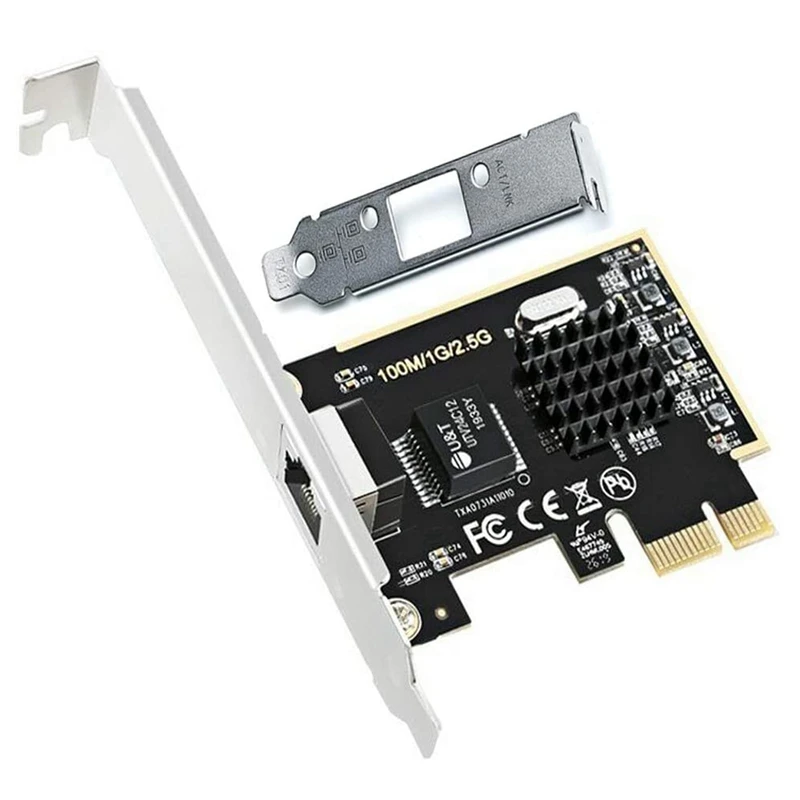 

Pcie 100M/1000M/2.5G Gigabit Ethernet Network Adapter LAN Card RTL8125 NIC For Windows/Linux/MAC With Low Profile
