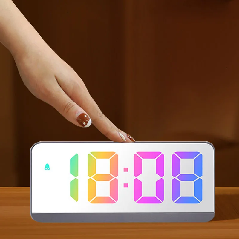 With Led Light For Bedroom Electronic Desktop Clock 3 Alarm 